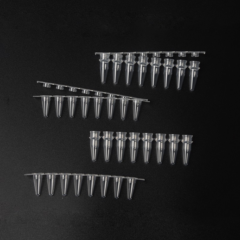 歐萊博0.1mlPCR8連排管（透明）+平蓋（透明）_pcr8聯(lián)管